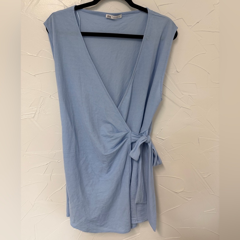 Zara Women’s Wrap Romper Blue size L